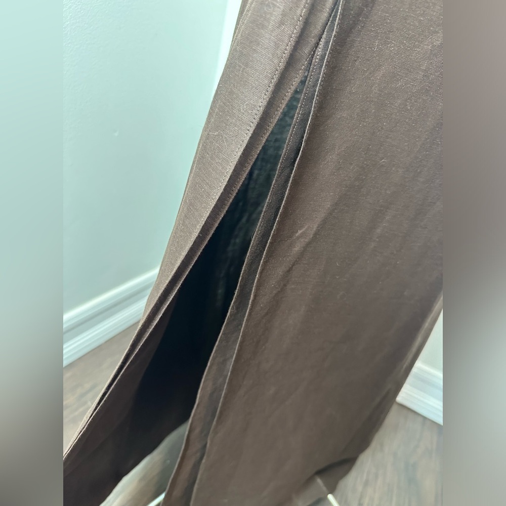 Massimo Dutti Brown Slip Midi Dress - Picture 12 of 14